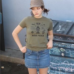 Radio Dolls "MUSIC 4EVER" baby tee S/M